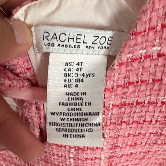 Rachel Zoe Pink and White Tweed Dress - Picture 2 of 5